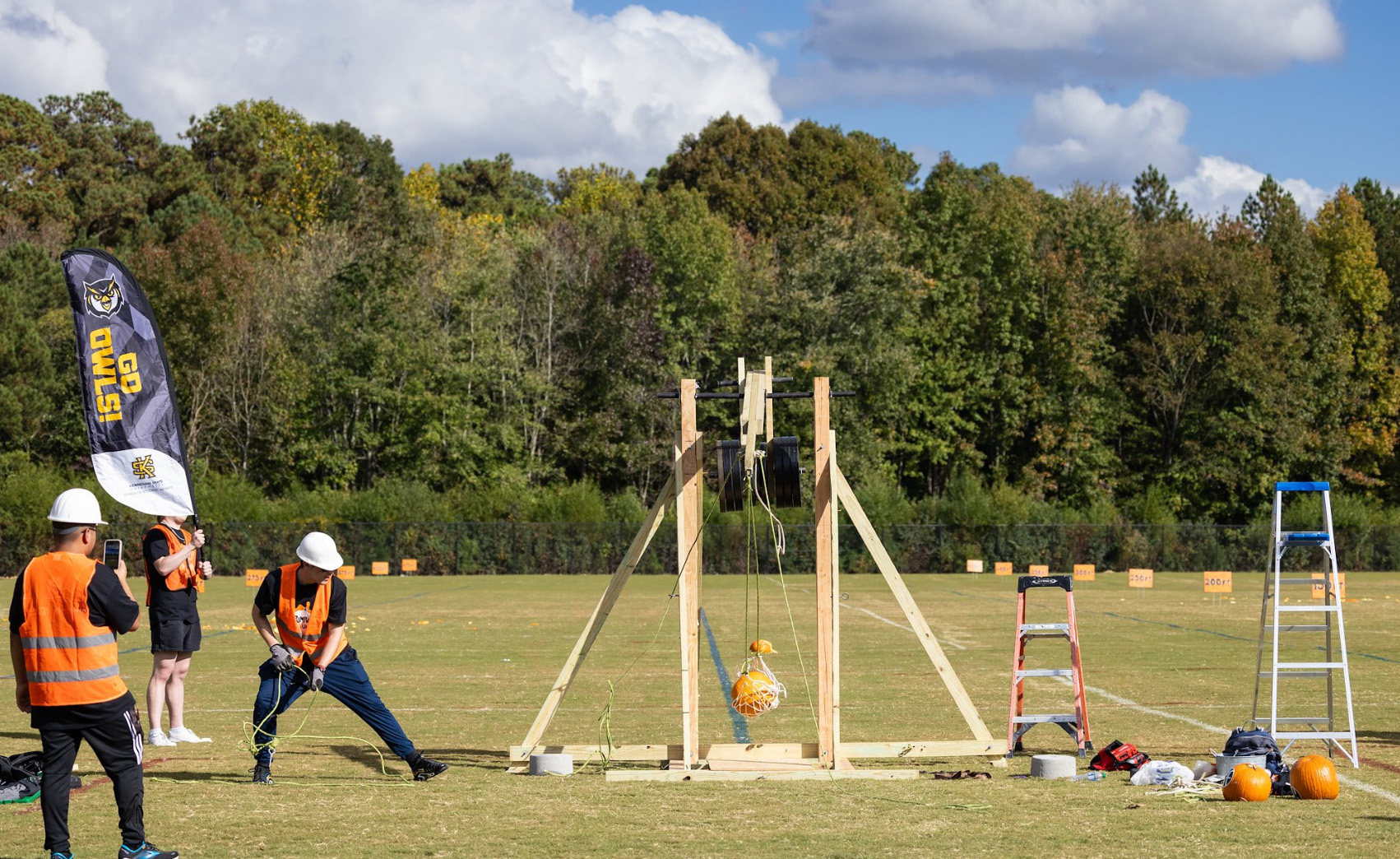 What’s spheroid, orange colored and flies thru the air? That’s right! It’s KSU Pumpkin Chunkin 2025!!